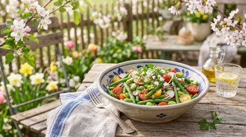 Frühlingsfrischer Bohnensalat belebt den Gaumen und die Seele