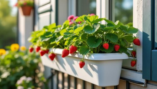 Erdbeeren auf kleinem Balkon: So nutzen Sie Regenrinnen als Pflanzgefäß